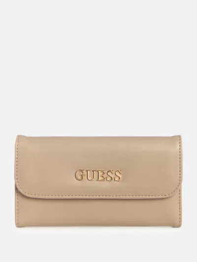 Guess Factory Demelza Slim Clutch Wallet In Gray