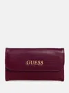 Guess Factory Demelza Slim Clutch Wallet In White