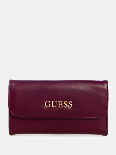 Guess Factory Demelza Slim Clutch Wallet In White