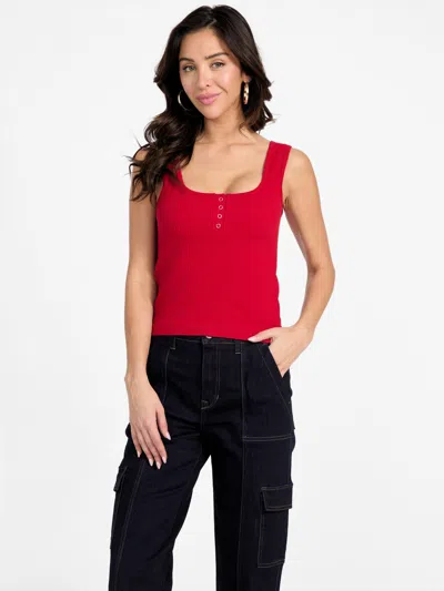 Guess Factory Deni Seamless Tank In Red