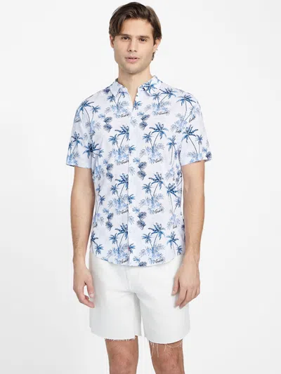 Guess Factory Des Palms Challis Shirt In White