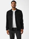 Guess Factory Dexi Wool-blend Flannel Shirt In Black