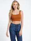 Guess Factory Diana Seamless Crop Tank In Brown