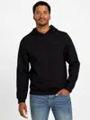 Guess Factory Diego Fleece Pullover Hoodie In Black
