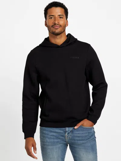 Guess Factory Diego Fleece Pullover Hoodie In Black