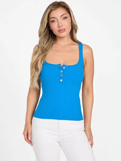 Guess Factory Dinora Sweater Tank In Blue