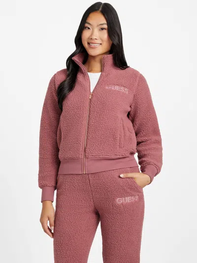 Guess Factory Dolly Full-zip Top In Pink