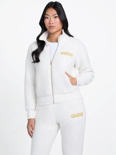 Guess Factory Dolly Full-zip Top In White