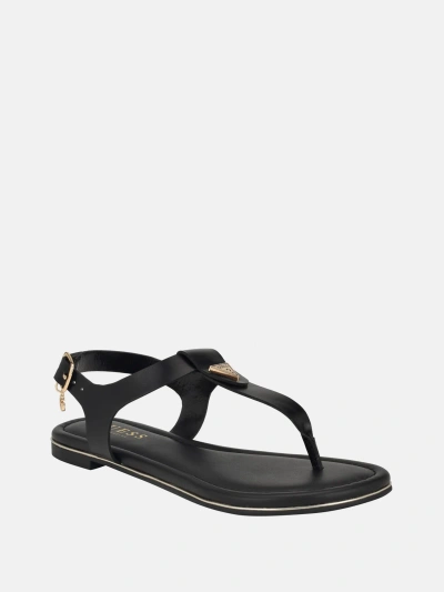 Guess Factory Dorrys T-strap Sandals In Black