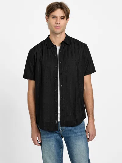 Guess Factory Drew Woven Shirt In Black