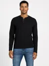 Guess Factory Dunston Henley Tee In Black