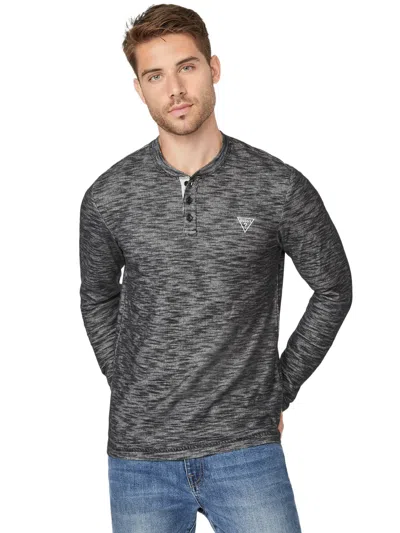 Guess Factory Dunston Henley Tee In Black