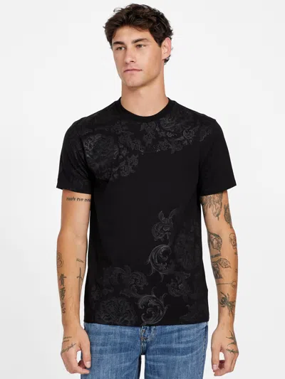 Guess Factory Dwyre Crewneck Tee In Black