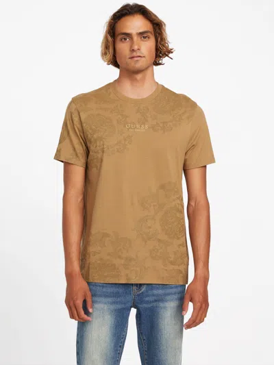 Guess Factory Dwyre Crewneck Tee In Brown