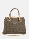 Guess Factory Earlene Logo Mini Satchel In Brown