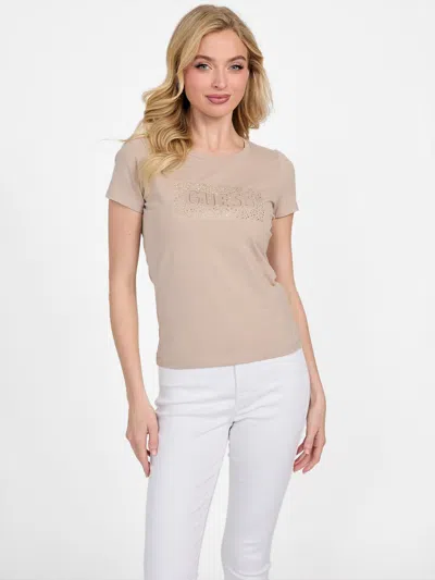 Guess Factory Eco Adabelle Tee In Beige