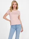 Guess Factory Eco Adabelle Tee In Pink