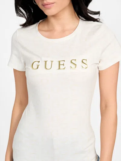 Guess Factory Eco Alexa Print Tee In White