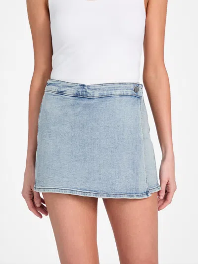 Guess Factory Eco Alexia Denim Skort In Blue