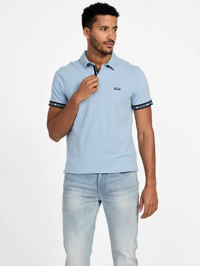 Guess Factory Eco Angel Polo In Blue