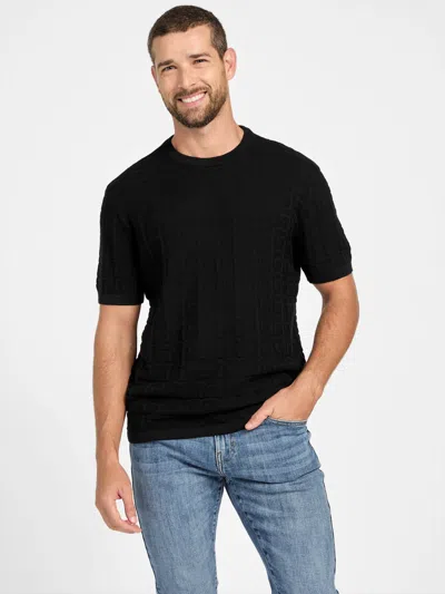 Guess Factory Eco Aurelio Logo Tee In Black