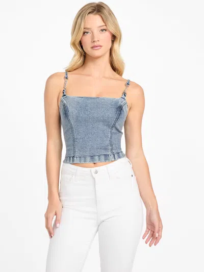 Guess Factory Eco Bailee Chain Denim Top