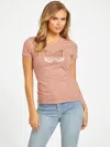 Guess Factory Eco Beah Butterfly Tee In Pink