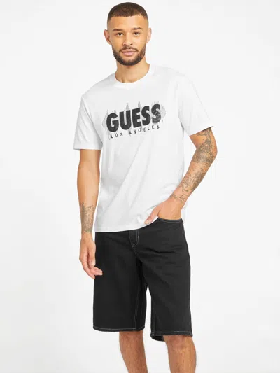 Guess Factory Eco Beats Logo Tee In White