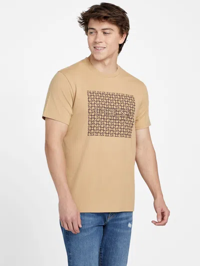 Guess Factory Eco Birch Logo Tee In Beige