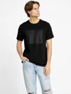 Guess Factory Eco Birch Logo Tee In Black