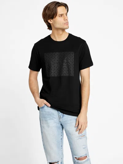 Guess Factory Eco Birch Logo Tee In Black