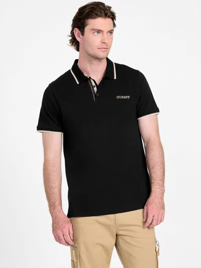 Guess Factory Eco Boris Polo In Black