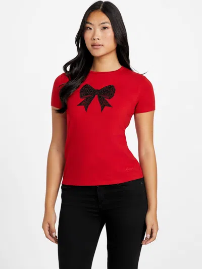 Guess Factory Eco Bowee Tee In Red