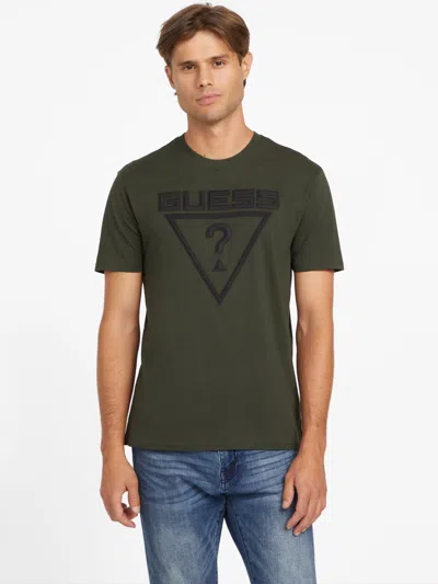 Guess Factory Eco Brunos Crewneck Logo Tee In Green