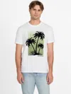 Guess Factory Eco Callium Palm Tree Tee In White
