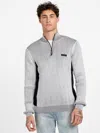 Guess Factory Eco Camilo Half-zip Sweater In Gray