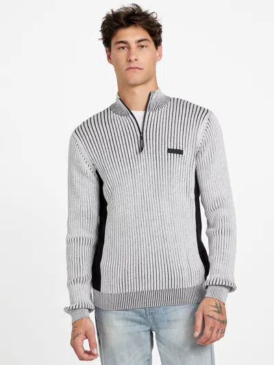 Guess Factory Eco Camilo Half-zip Sweater In Gray