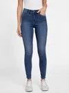 Guess Factory Eco Carina Mid-rise Bling Pocket Skinny Jeans In Multi