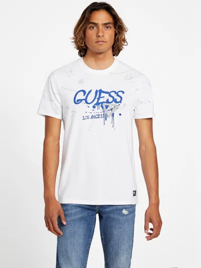 Guess Factory Eco Carnaby Logo Tee In White
