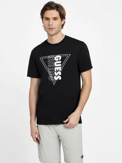 Guess Factory Eco Carpel Logo Tee In Black