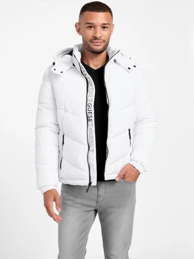 Guess Factory Eco Chano Puffer Jacket In White