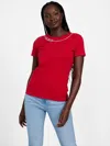 Guess Factory Eco Charies Tee In Red