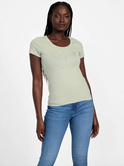 Guess Factory Eco Chrysalis Butterfly Tee In Yellow