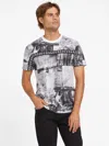 Guess Factory Eco Cretch Abstract Tee In White