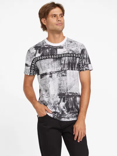 Guess Factory Eco Cretch Abstract Tee In White