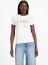 Guess Factory Eco Crewneck Lettie Tee In White