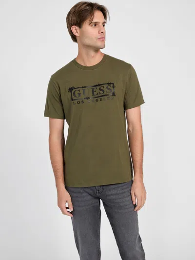 Guess Factory Eco Dale Logo Tee In Black