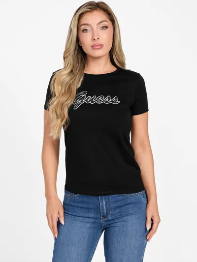 Guess Factory Eco Danielle Logo Tee In Black