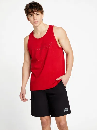 Guess Factory Eco Darrel Triangle Tank In Red