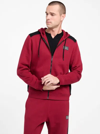 Guess Factory Eco David Color-block Zip Hoodie In Multi
